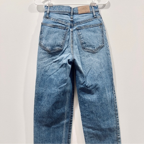 MADEWELL The Perfect Vintage Wide-Leg Crop Jean in Medium/Dark Wash - Size 23 - Picture 10 of 11
